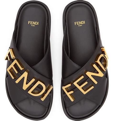 fendi knit upper bow slide sandals|Women's Designer Slides .